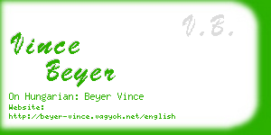 vince beyer business card